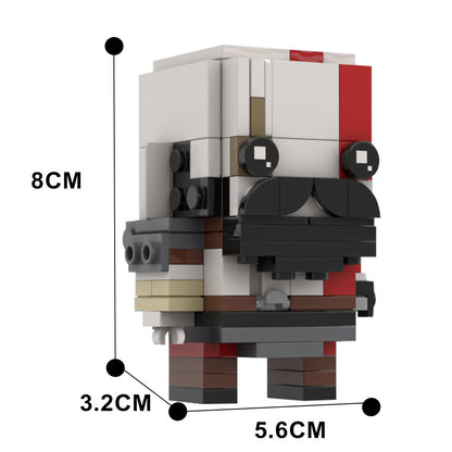 kratos brickheadz building set | god of war | moc-75469 - 3