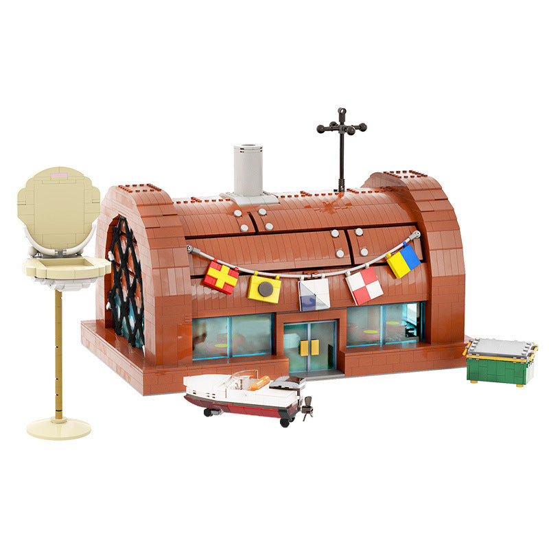 krusty krab building set | spongebob | moc-82378 - 3