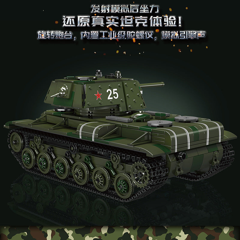 kv-1 military tank building set - mouldking 20025 - 2