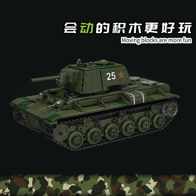 kv-1 military tank building set - mouldking 20025 - 3