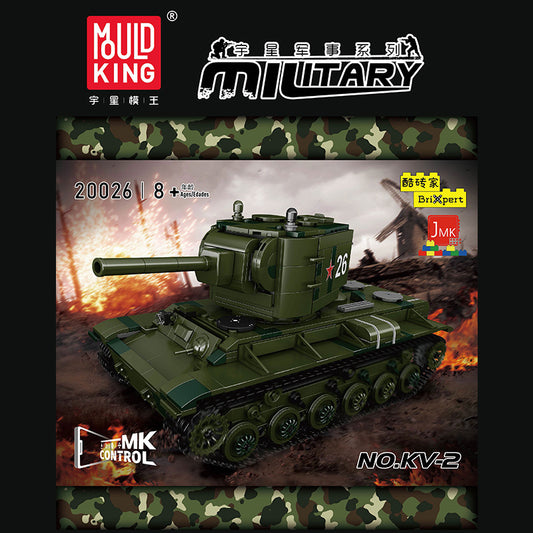 kv-2 military tank building set - mouldking 20026 - 1