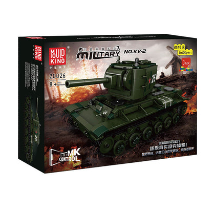 kv-2 military tank building set - mouldking 20026 - 5