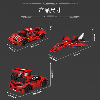 laferrari 488 convertible supercar - 718 pcs | mouldking 10076 - 4