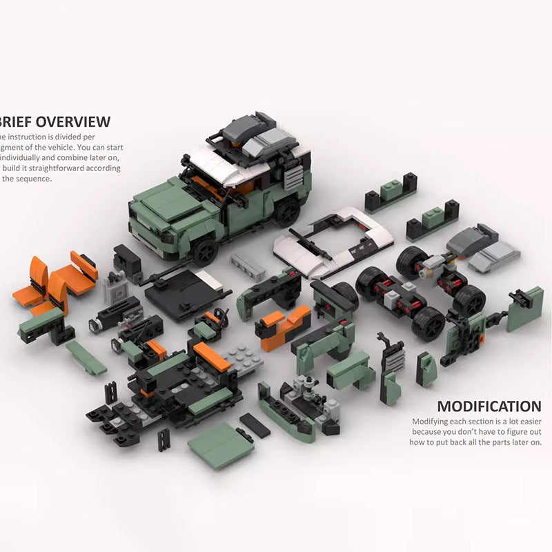 land rover defender 90 building set | moc-43292 - 3