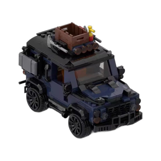 land rover defender blue building set | lego compatible 458 pcs - 5