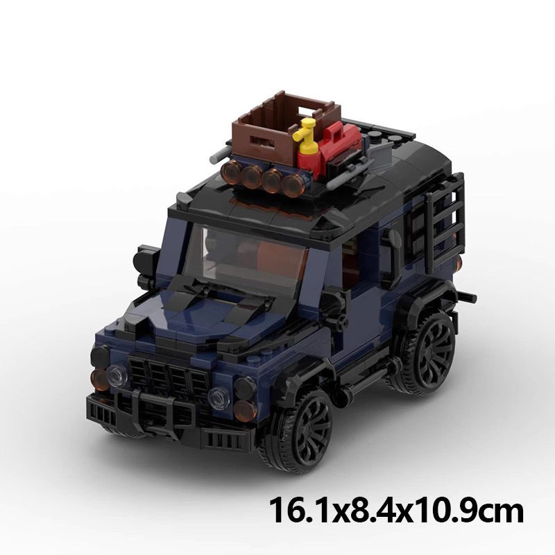 land rover defender blue building set | lego compatible 458 pcs - 6