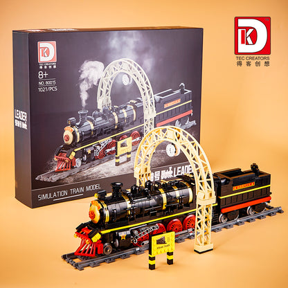 leader steam train model - 1021 pcs | dk 80015 - 1