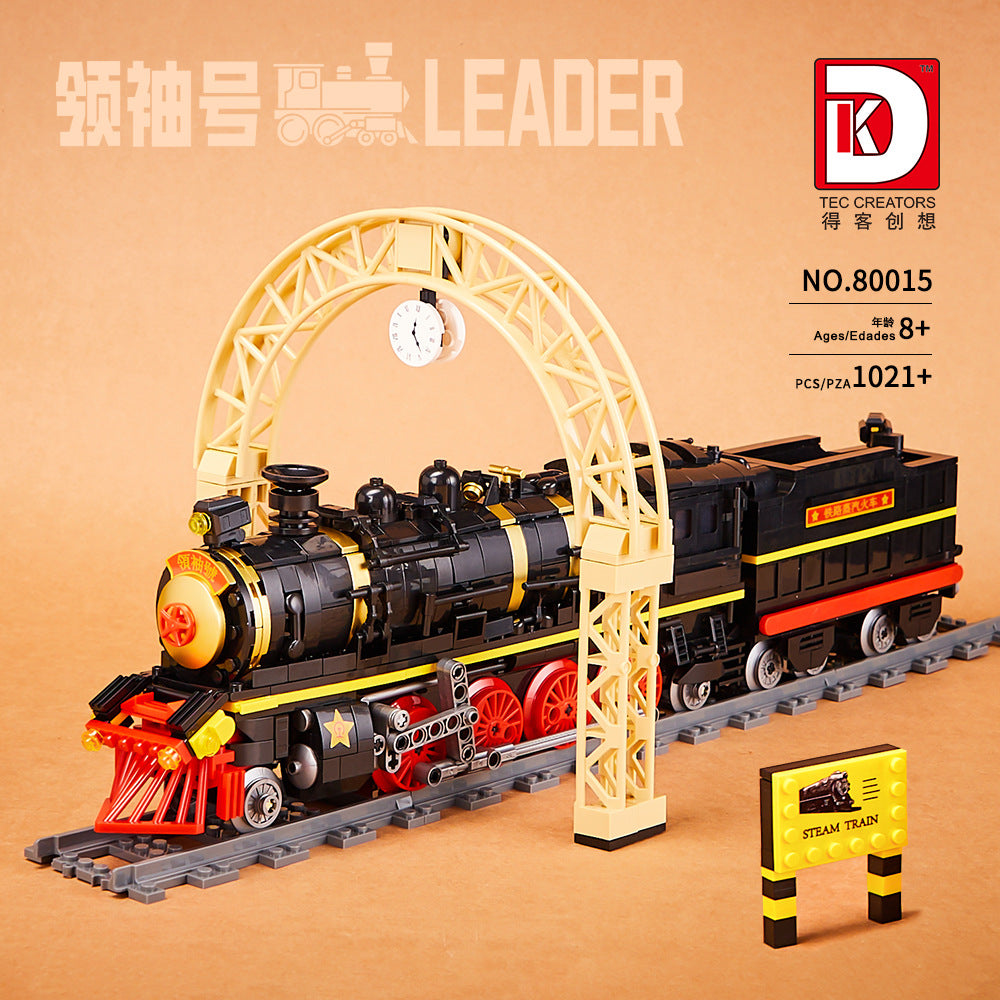 leader steam train model - 1021 pcs | dk 80015 - 2