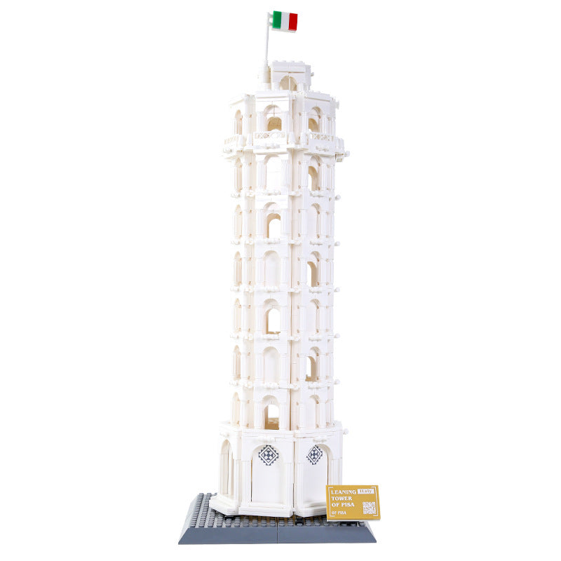 leaning tower of pisa, italy - building blocks set - wange bricks - 3