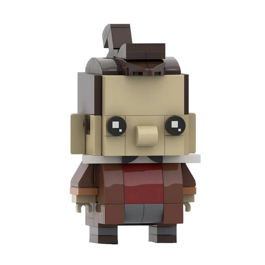 lefou brickheadz moc set | beauty and the beast | lego compatible - 1