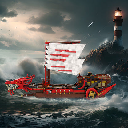 legacy destiny's bounty ship building set | lego compatible - 1