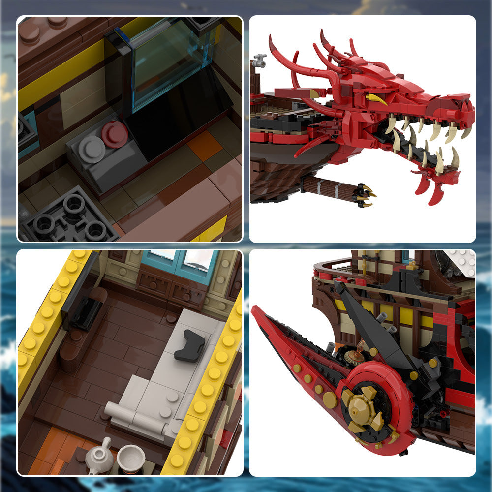 legacy destiny's bounty ship building set | lego compatible - 6