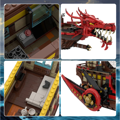legacy destiny's bounty ship building set | lego compatible - 6