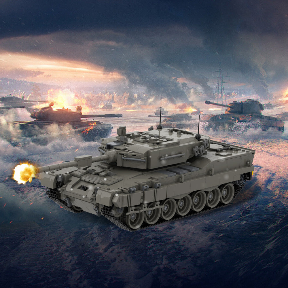 leopard 2 main battle tank building set | lego compatible - 1