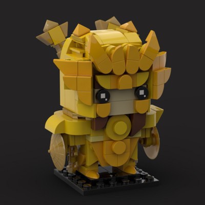 libra no dohko brickheadz building set | saint seiya | moc-95413 - 1