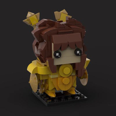 libra no dohko brickheadz building set | saint seiya | moc-95413 - 3