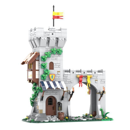 lion knight's modular town gate building set | moc-204044 - 3