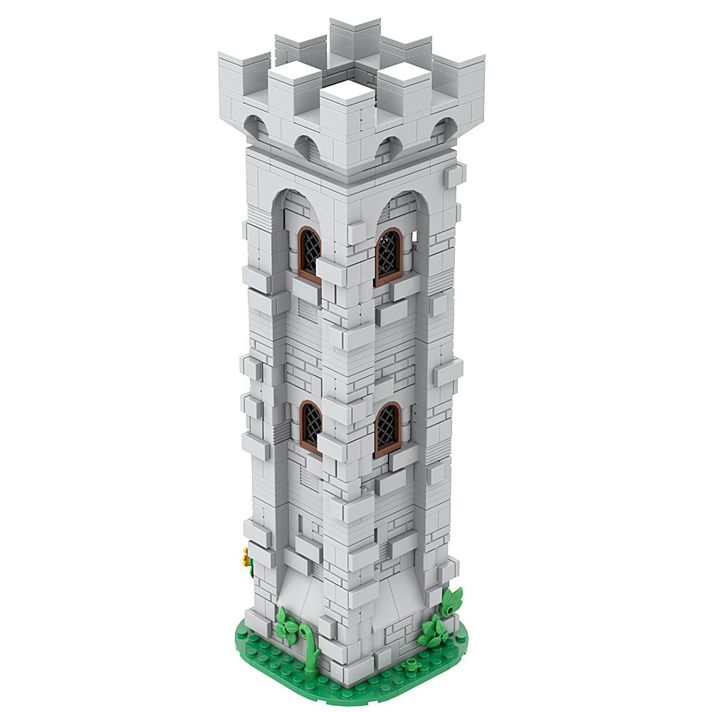 lion knight watch tower building set | lego compatible - 4