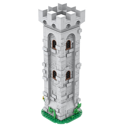 lion knight watch tower building set | lego compatible - 4