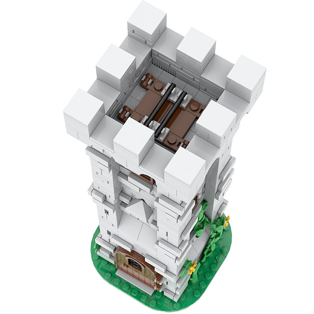 lion knight watch tower building set | lego compatible - 5