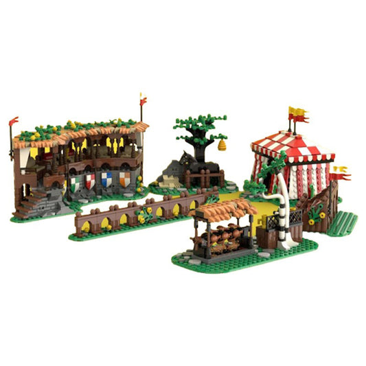 lion knights' tournament building set | addition to 10305 | moc-132180 - 1