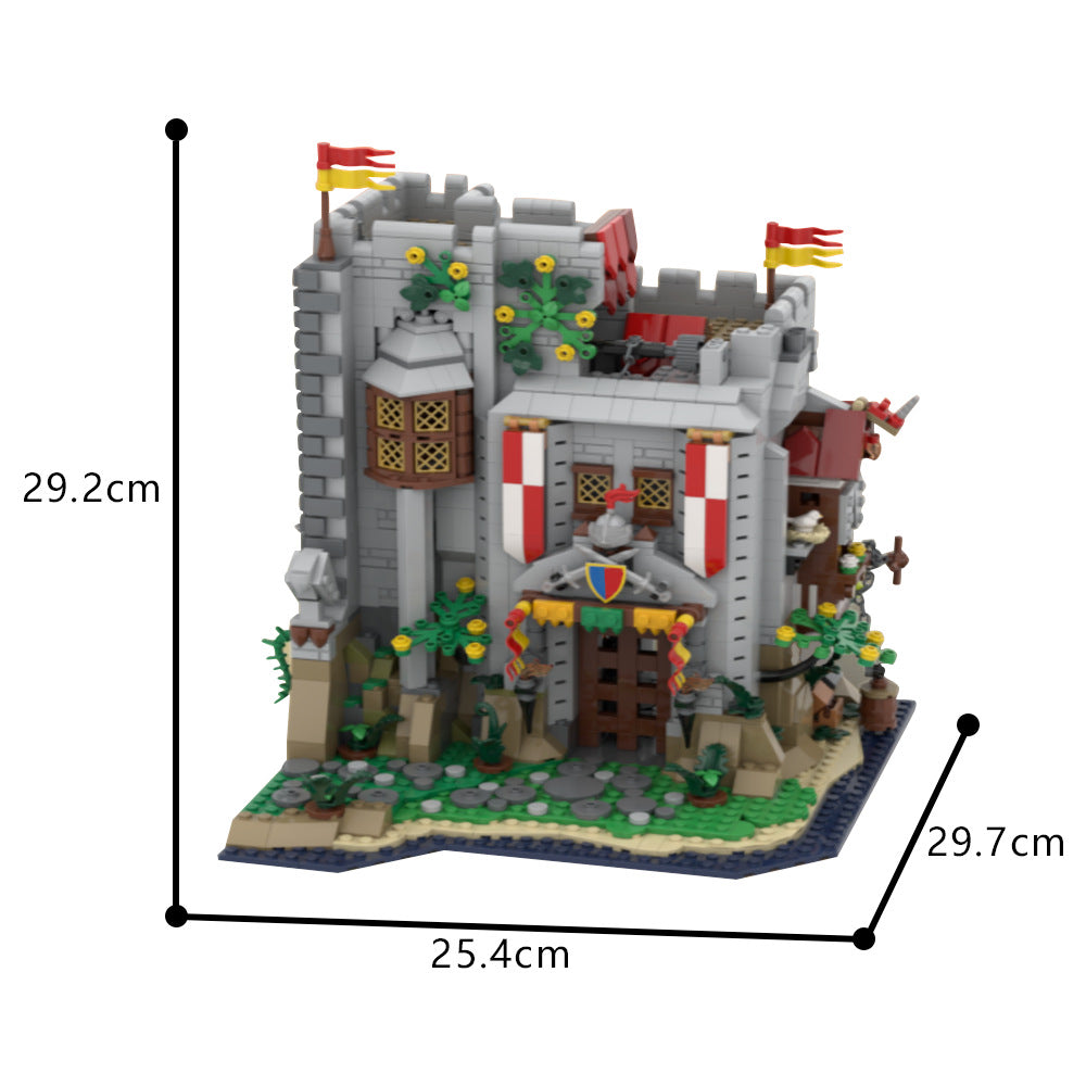 lion's caslte gatekeeper tower building set | lego compatible - 2