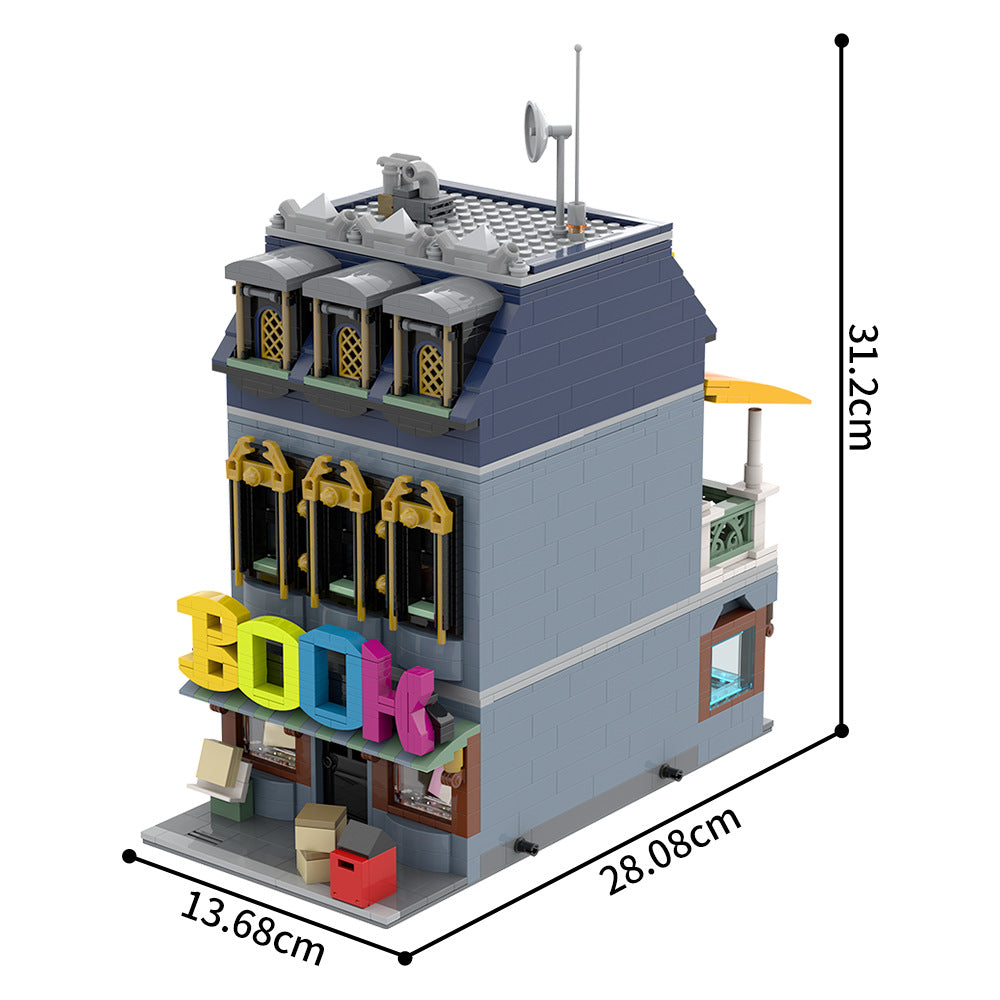 little bookshop building set | lego compatible - 3