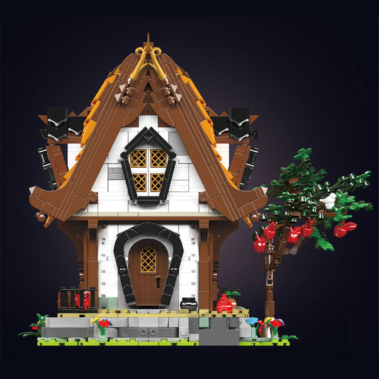 log cabin medieval building kit - 2192 pcs | mouldking 16054 - 1