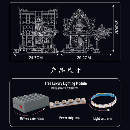 log cabin medieval building kit - 2192 pcs | mouldking 16054 - 4