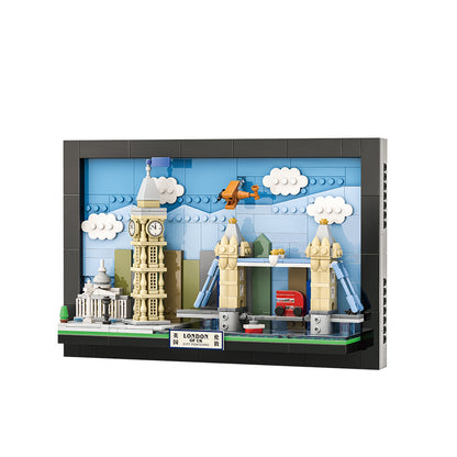 london city postcard - building blocks set - wange bricks - 564 pcs - 4