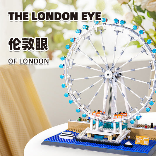 london eye ferris wheel, london - building blocks set - wange bricks - 1