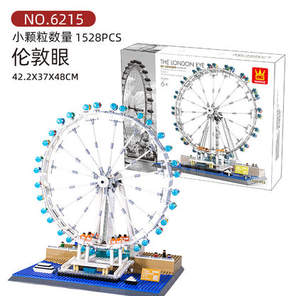 london eye ferris wheel, london - building blocks set - wange bricks - 4