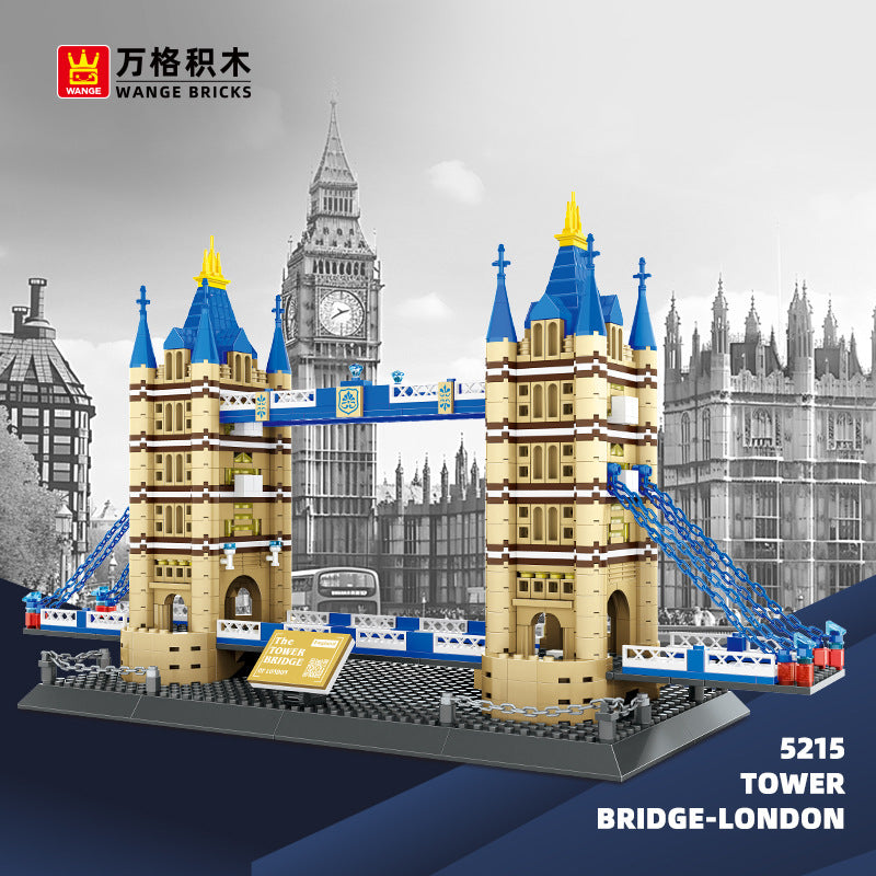 london twin towers bridge building blocks set - wange bricks 5215 - 1