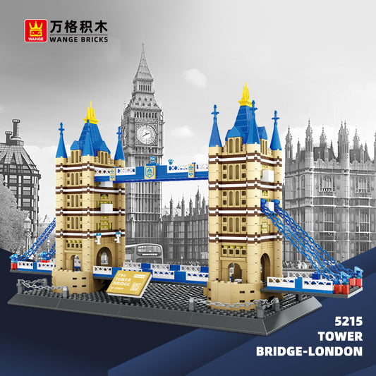 london twin towers bridge building blocks set - wange bricks 5215 - 1