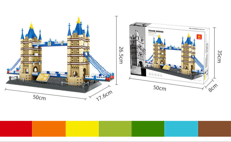 london twin towers bridge building blocks set - wange bricks 5215 - 5