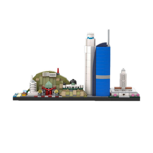 los angeles skyline building set | moc-102208 - 1