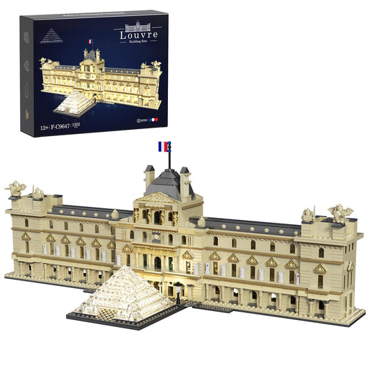 louvre museum building blocks with led lights - 1352 pcs - 3