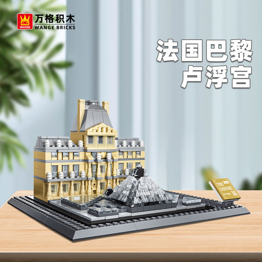 louvre museum paris france building blocks set - 785 pcs - 1