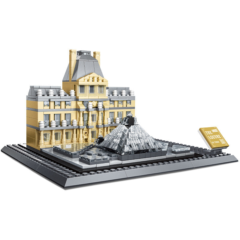 louvre museum paris france building blocks set - 785 pcs - 4