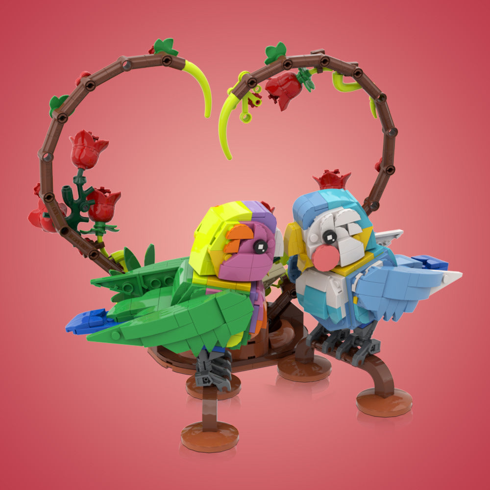 lovebirds building set | valentine's day | lego compatible - 1