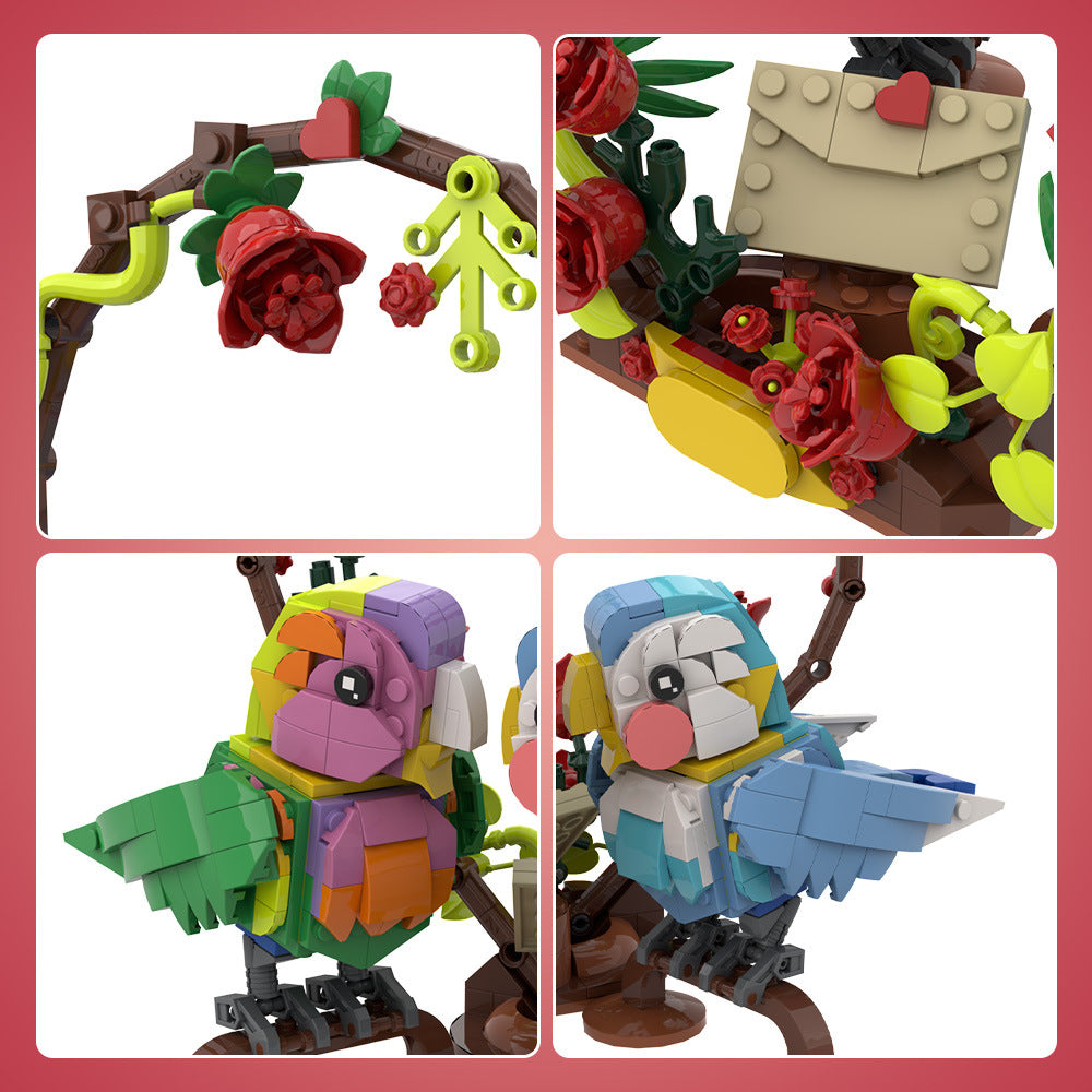 lovebirds building set | valentine's day | lego compatible - 6