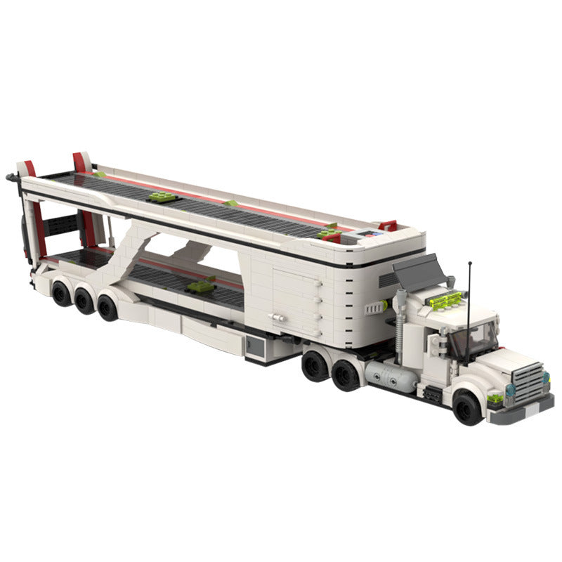 lt 3 car transport big rig truck building set | moc-50003 - 4