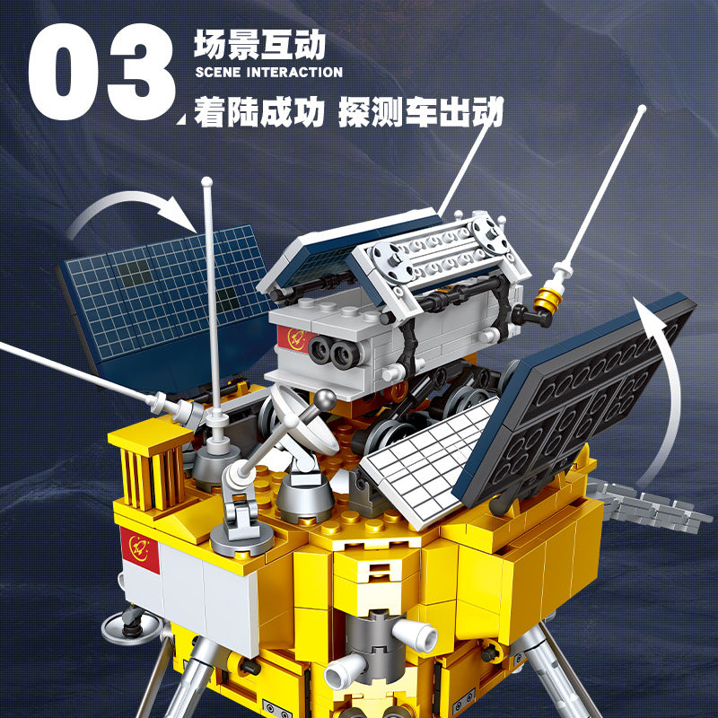 lunar exploration aviation building set - 735 pcs | jiestar 59012 - 2