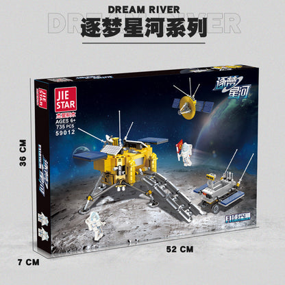 lunar exploration aviation building set - 735 pcs | jiestar 59012 - 5