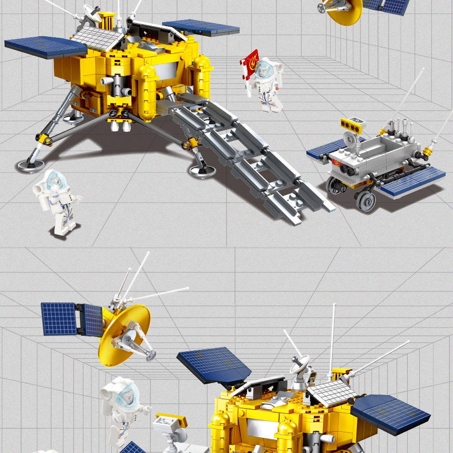 lunar exploration aviation building set - 735 pcs | jiestar 59012 - 8