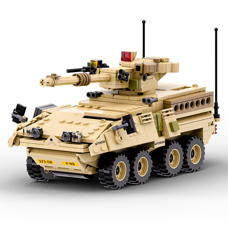 m1128 mobile gun system - building blocks set - wange bricks - 3