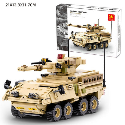 m1128 mobile gun system - building blocks set - wange bricks - 4