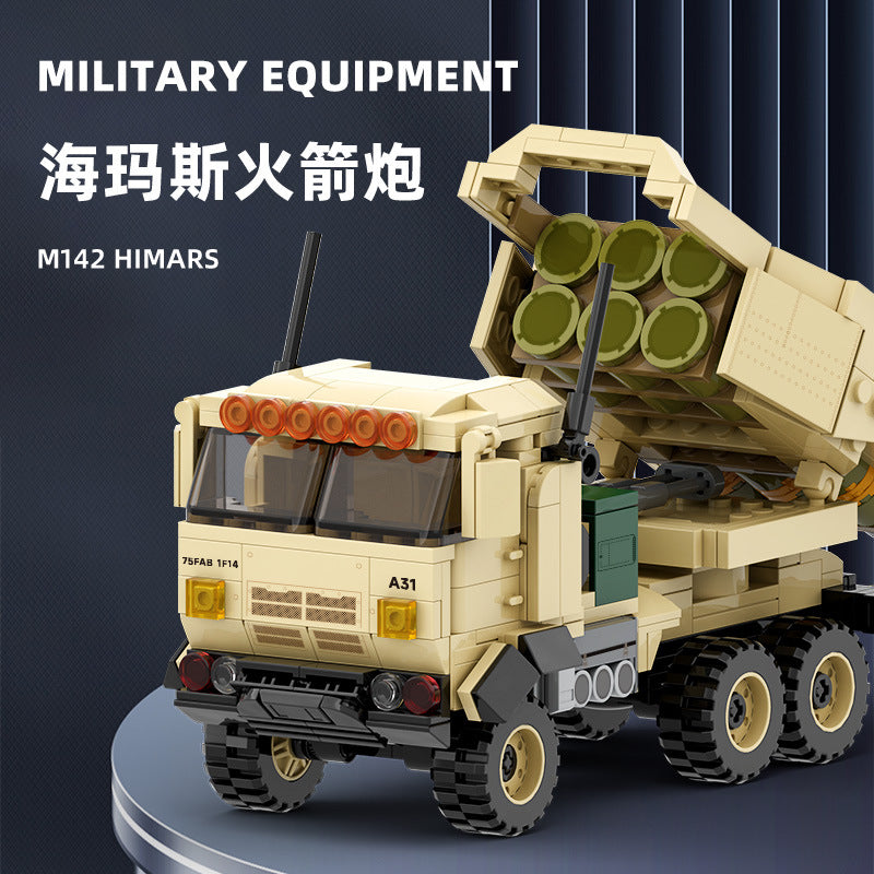 m142 himars air defense vehicle building blocks set - wange bricks - 1