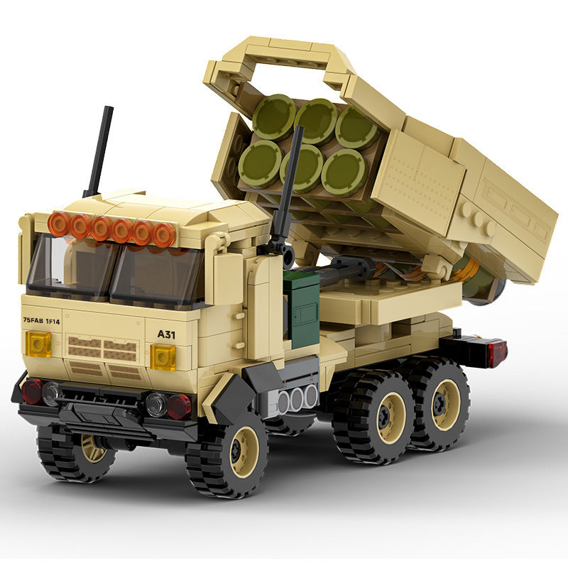 m142 himars air defense vehicle building blocks set - wange bricks - 3