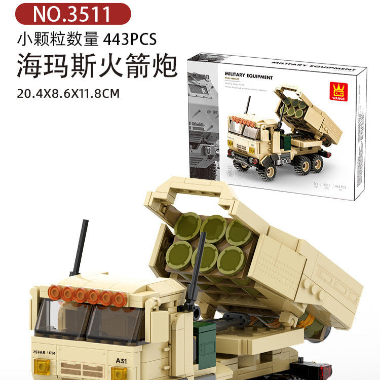 m142 himars air defense vehicle building blocks set - wange bricks - 4